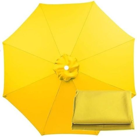 Teloni di ricambio per ombrelloni da 6,5 ft, 8 ft, 9 ft, 10 ft, per tettoie da giardino, 8 stecche, teli a sbalzo (Beige, 250 cm/8 ft, 8 stecche) (Verde, 200 cm/6,5 ft, 6 stecche)