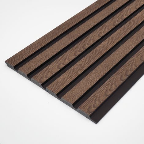 ARIO Wandverkleidung Akustikpaneele Wandpaneel Holzoptik BxL: 118 x 260 cm Farbe: Braun Nussbaum (1/5)