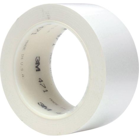 3M 471F Cinta adhesiva de PVC blanca 50 mm x 33 m