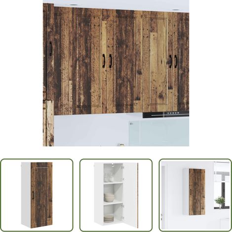 Küchenregal Altholz -  Küchenschrank mit Regal Altholz 40 x 31 x 100 cm Holzwerkstoff (1/5)
