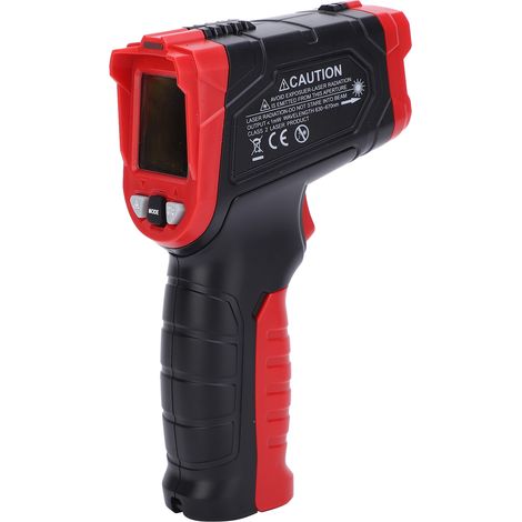 Thermomètre infrarouge sans contact, pistolet thermique numérique, plage de mesure de 50 °C à 680 °C (58 °F à 1056 °F), écran LCD couleur HD, alarme intelligente (veille, son et lumière), émissivité r (1/5)