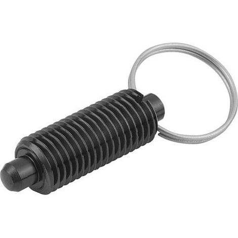 KIPP Arretierbolzen ohne Bund Gr. 3 D1=M16x1,5 D=8 Stahl Form T Kontermutter (1/2)
