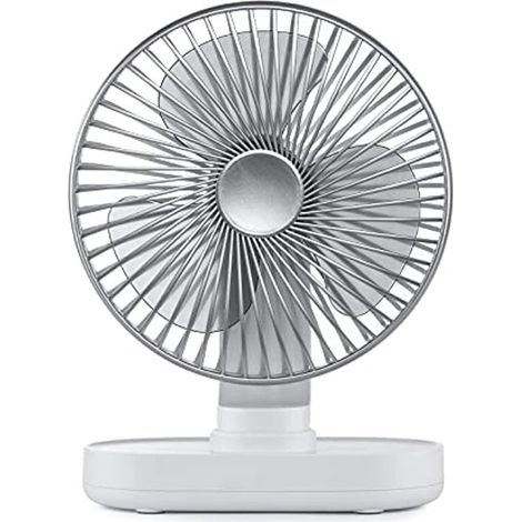 Ventilador de mesa recargable – Silencioso – 4 velocidades – Oscilación de 90° – 4000 mAh (1/5)
