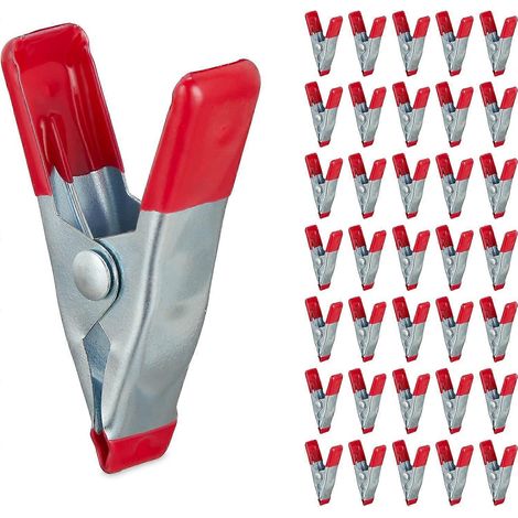 Jeu de 36 pinces, étau, barre, serre-joint pour bricolage, modèle, métal, largeur 20 mm, rouge. [db]-AquaForge