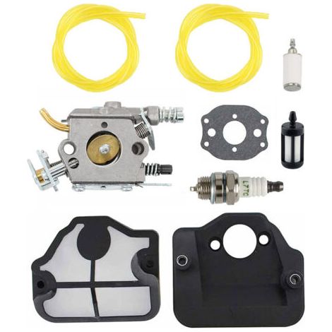 Carburetor repair kit for Husqvarna chainsaws 36, 41, 136, 137, 137E, 141, 142, 141LE and 142E, replaces WT-834, WT-657, WT-285, WT-239 and C1Q-W29E, including air and fuel filters (1/5)