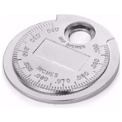 Herramienta manual para medir la distancia entre bujías, calibre tipo moneda, paquete de 0,5-2,5 mm