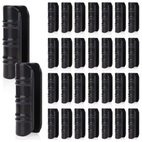 30 PCS Jardin Bâtiments Tube Clip, Clips en Plastique pour Serre Film Clip Tube Serrage Connecteur Kit, pour Serre Bannière Cadre Abris Noir 25mm (1/4)