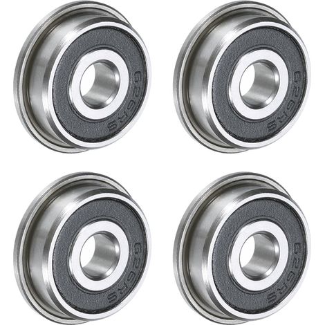 Roulement à Billes à Bride F626-2RS 6x19x6mm en Acier au Chrome Double Scellé Roulements à Bride, 4 Pièces (1/5)