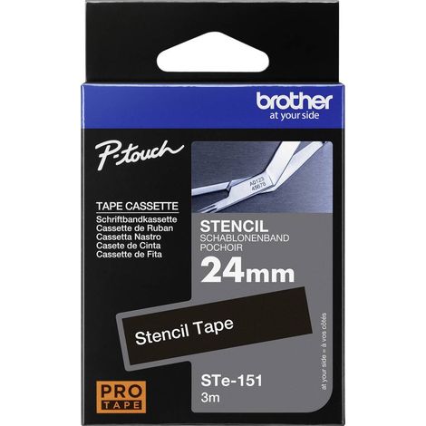 Brother Ste STe-151 Colore Nastro: Trasparente Colore carattere:Bianco 24 mm 3 m (1/5)