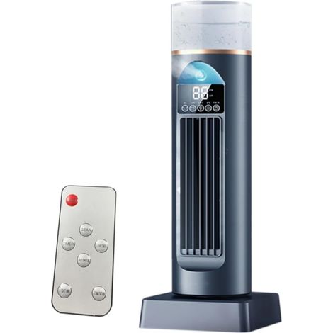 Ventilateur de refroidissement, climatiseur avec affichage numérique, refroidisseur oscillant silencieux à 6 vitesses avec télécommande et réservoir d'eau.