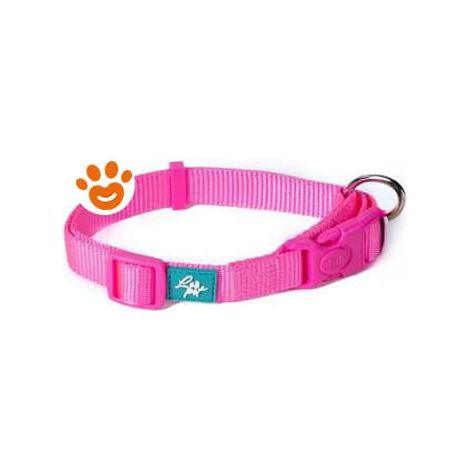 Leopet Dog Collare Nylon Rosa Fluo - XS (20-35x1cm) - Accessori