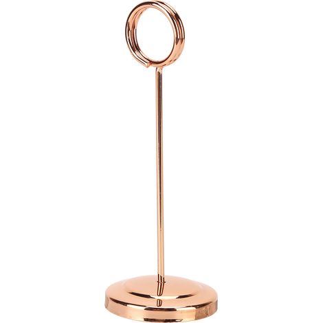 Porte-numéro de table en acier inoxydable, durable, résistant à la décoloration, léger, pour hôtels et restaurants, 15,5 cm, or rose (1/5)