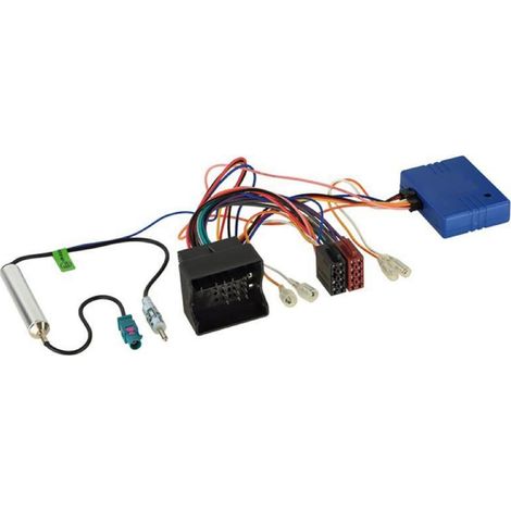 Faisceau autoradio ISO compatible avec Audi VW Seat Skoda avec adaptateur antenne ISO