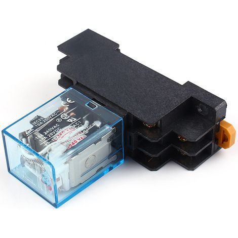10A DPDT 220V AC Leistungsrelais LY2NJ mit Sockel - HHC68A-2Z, HH62P (1/5)