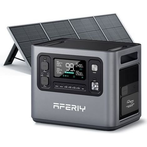 Tragbare Stromstation - AFERIY - P280 - 2800W 2028Wh - Mobiler Akku mit 200W Solarpanel - Aufladung 1,5h