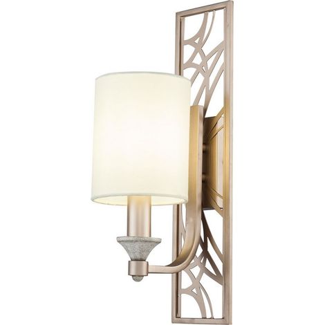 Applique Contemporanea Vittoria Metallo Oro 1 Luce Diffusore In Pvc Crema (1/2)