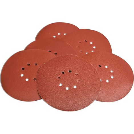 Pack de 6 Disques pour Ponceuse Manuelle/Ponceuse à Bras Télescopique 80 g, Red