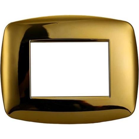 Ettroit Plaque compatible Bticino Livinglight 3 modules slim plastique, coloris or brillant - LN87312