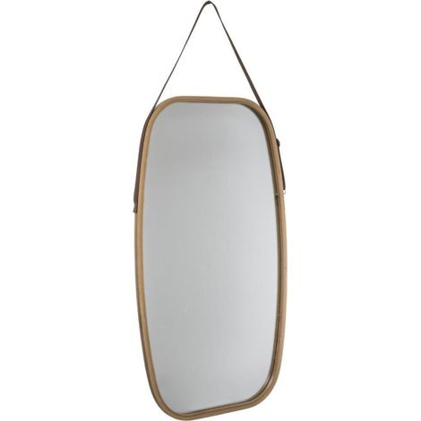Five Simply Smart – Miroir mural ovale 77cm en bambou naturel – Design élégant et facile à entretenir – Pour intérieur chaleureux (1/3)