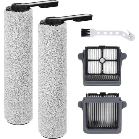 iFloor 5 Breeze Complete Accessoires pour Tineco iFloor 5 Breeze Complete Aspirateur Eau et Poussière Pièces de Rechange 5 Pièces Accessoires 2 Rouleaux de Brosse,2 filtres,1 Brosse de Nettoyage (1/5)