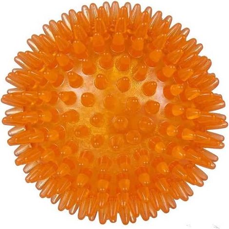 Pelota para Perros erizo con sonido 6 cm Naranja (1/3)