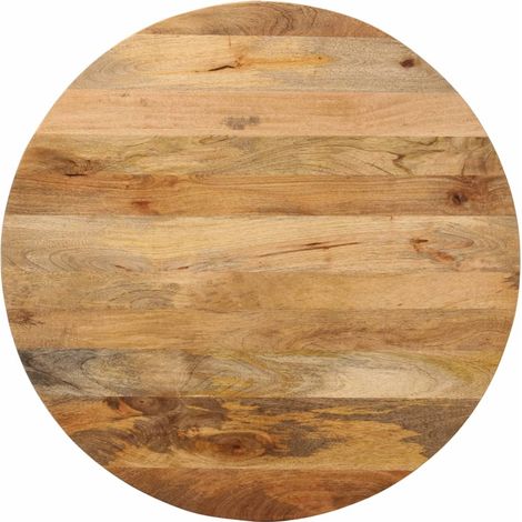 Tischplatte Ø 90x3,8 cm Rund Massivholz Mango