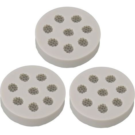 Molded in Silicone in shape of framboized, 3 pieces, easy to demouler, Flexible, gray soft, cooking for DIY, gateau Fondant chocolat (1/5)