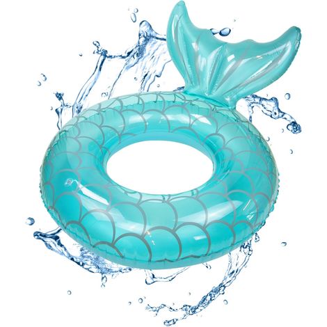 Bouée gonflable en forme de queue de sirène, 117 cm (46 pouces), pour adultes, pour nager à la plage et en mer.-AquaForge (1/5)