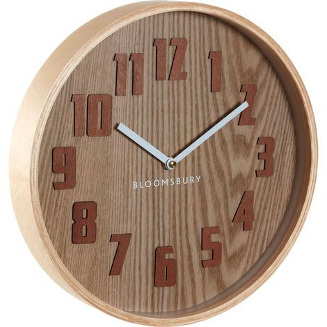 Interiors by Premier Easy To Read Brown Grain Small Wall Clock, Retro Design Clock For Indoor, Versatile Functional Outdoor Clock (1/2)