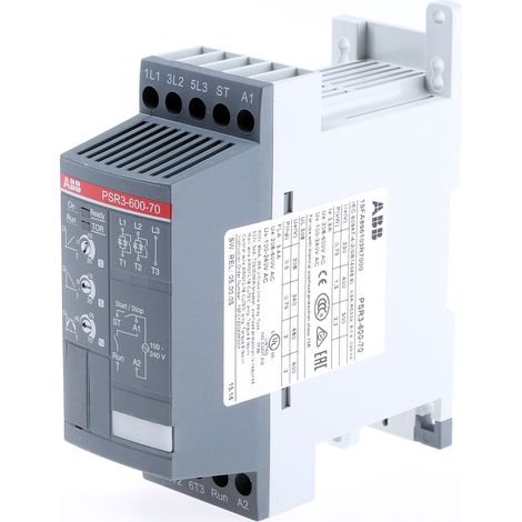 Démarreur progressif progressif, triphasé ABB PSR, 1,5 kW 600 V c.a. 3,9 A ( Prix pour 1 )