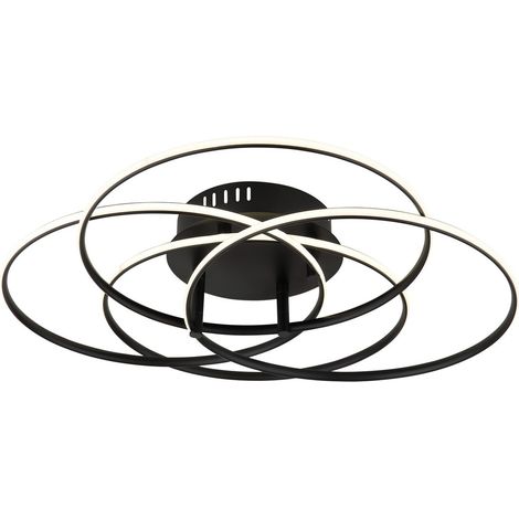 Globo - plafón - KOMBOS - negro - metal - Ø 52cm - LED - 67355-55 (1/5)