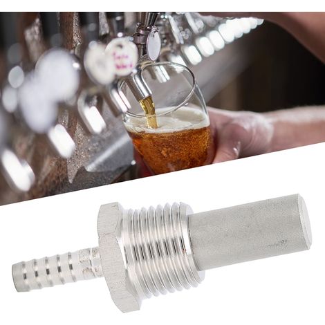 Diffusion Aération pour Brassage Maison - Pierre d'Oxygénation 0,5μm en Acier Inoxydable, 1/2 MPT, 1/4" (1/5)