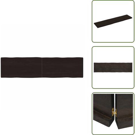 Dessus de table bois massif traité bordure assortie - Dessus De Table - Plateau De Table - Table En Bois - Chêne Massif - Meuble De Salle À Manger
