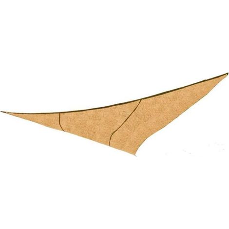Voile d'ombrage triangulaire en jute naturel 3,60 m – Densité 300 g/m² – Protection solaire pour espaces extérieurs – Installation rapide – Jardiline