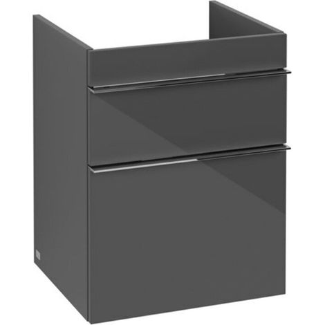 V&B Waschtischunterschrank Venticello 46,6x59x42,5cm, Griff Chrom, glossy grey (1/3)