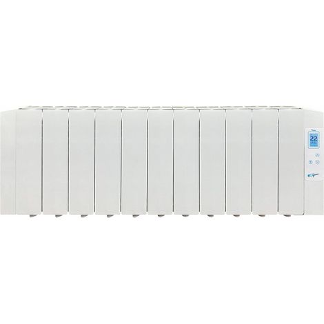 FARHO Eco Green WiFi Radiateur Électrique Profil Bas 825W 11 Éléments 350mm, Thermostat Programmable, WiFi Intégré, Alexa, Blanc (1/3)