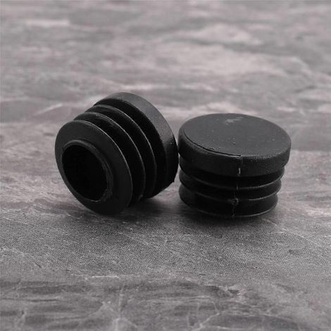 24 bouchons pour pieds de table et de chaise, capuchons ronds en plastique de 22 mm de diamètre, tubes d'insertion filetés, pour protéger les patins de type F. (1/5)