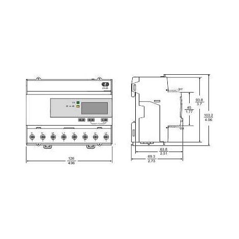 Compteur électrique Schneider iem3200 précision 0.5S LCD (1/2)