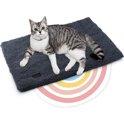 Couverture Auto-Chauffante Chat 61x46cm Sans Fil Reflechissant Chien Aîné Articulations Doux (1/5)