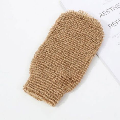 Gants crin naturel exfoliant gommage corps nettoyage dos (1/4)