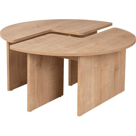 Couchtisch aus Holz "Moira" 90 x 90 x 41 cm - Eiche (1/5)