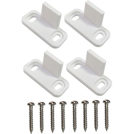Guide Inférieur de Porte Coulissante Pom Blanc 2 Lots (1/5)