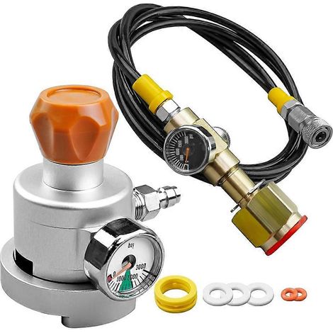 Adaptateur CO2 pour le remplissage de boissons gazeuses avec accessoires pour machine à soda et cheval, adaptateur de remplissage rapide pour manomètre (1/5)