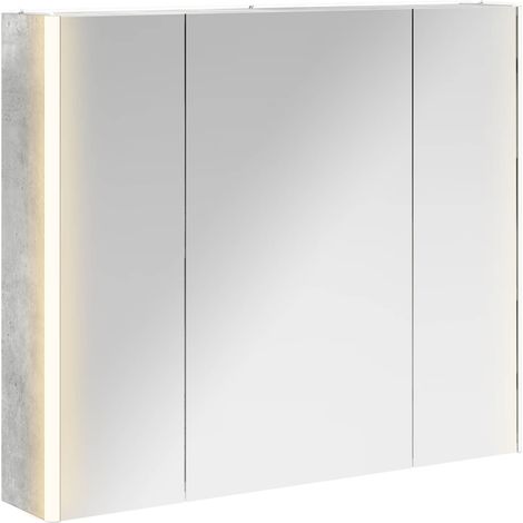 Maison Exclusive - Mobiletto per specchio da bagno Grigio cemento