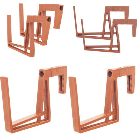 KADAX Balkonkastenhalter aus Plastik, Terrakotta 2-er Set