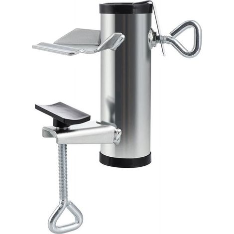 Support Pour Parasol - Pince Pour Rail De Terrasse - Compatible Avec Tiges Jusqu'à 3,8 cm - Acier - Pour Balcon, Patio, Plage, Bateau - 1 Pièce (1/5)