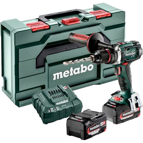 Perceuse-visseuse sans fil 18V avec 2 batteries 4.0Ah – Moteur 4 pôles – Couple 110Nm pour perçage acier 13mm – Coffret metaBOX 145 L (1/10)