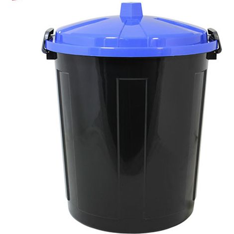 Pattumiera con coperchio blu chiusura antirandagismo odori 21lt bidone secchio casa cucina giardino locali commerciali (1/4)