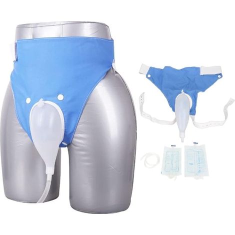 Bolsa de orina portátil de 1000 ml y 2000 ml，pantalones para incontinencia urinaria con cinturón (1/5)