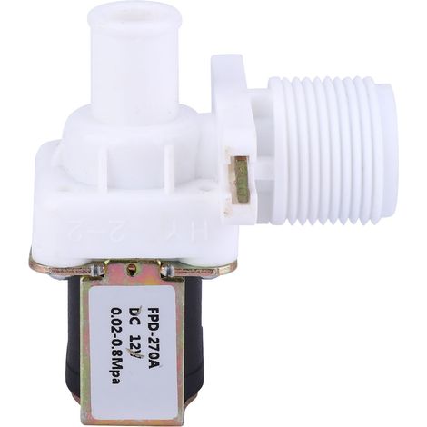 Vanne d'arrivée d'eau pour lave-linge, électrovanne G3/4 DC12V FCD270A, valve de remplissage pour machine à laver (1/5)